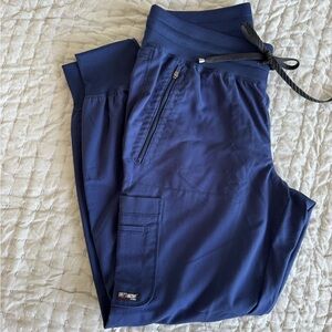 Greys Anatomy Navy Blue Jogger Scrub Pants